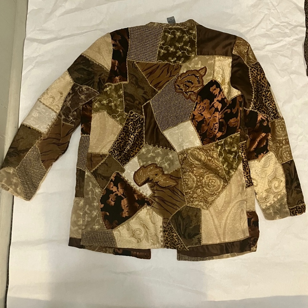 Indigo Moon Multi Print Neutral Patterned Jacket - image 6